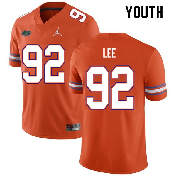 Youth #92 Jalen Lee Florida Gators College Football Jerseys Orange